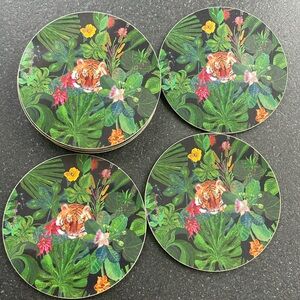 8 Avenida Home coasters 
With velvet backing. Handmade in England. Tigers